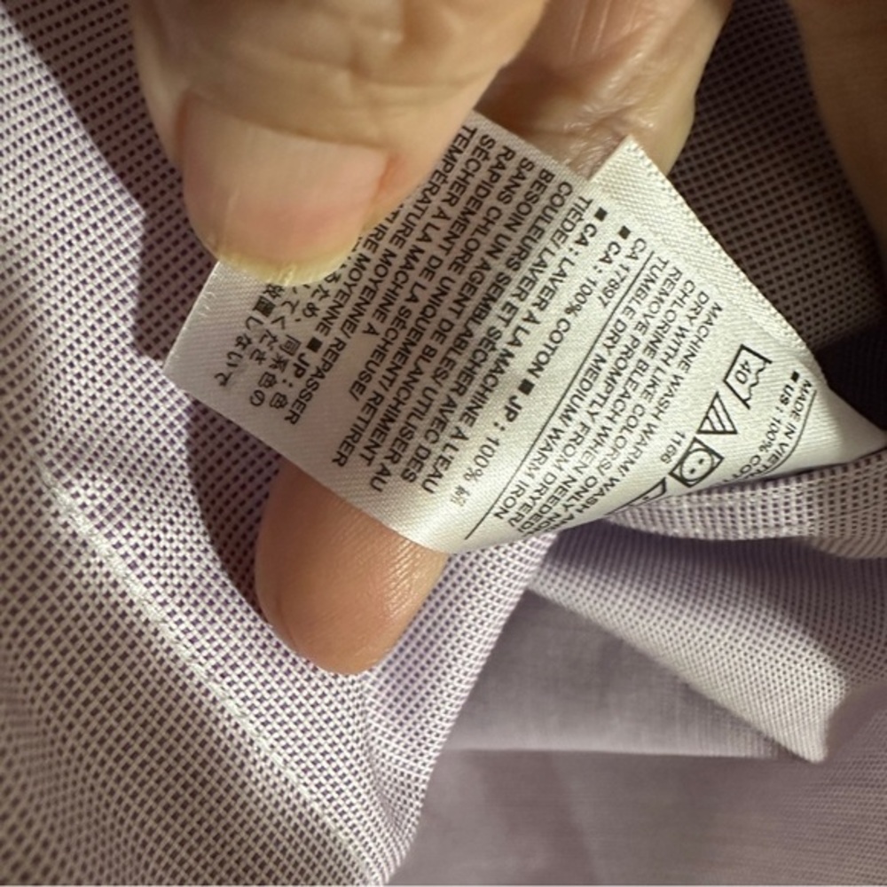 Banana Republic Men's Dress Shirt Non-Iron Burgundy Mini Checked Button Down‎ L - Picture 10 of 12